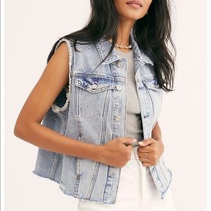 Free People Denim Vest